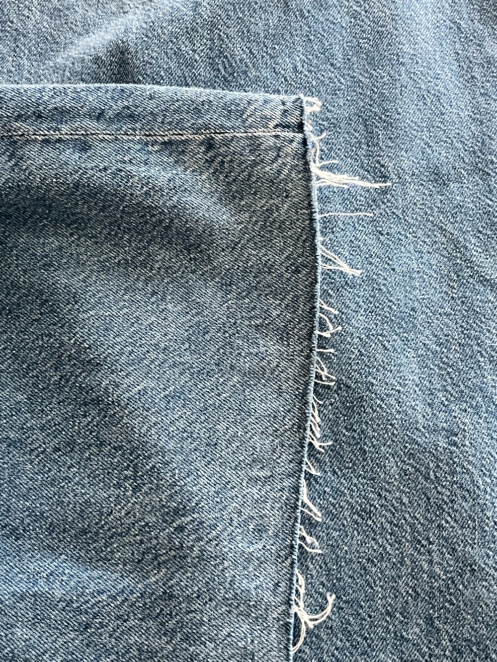 American Eagle Y2K Low Rise Maxi Denim Blue Jean Skirt Front Slit Sz 20 NWT - Picture 4 of 7